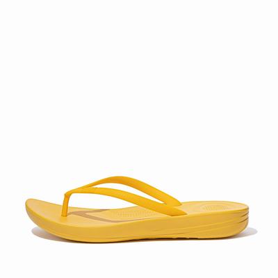 Fitflop Iqushion Ergonomic - Flip Flops Damen - Orange Gelb (AHL238541)